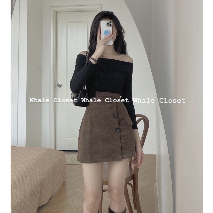 Áo len tăm dài tay TRỄ VAI ôm body tôn dáng chất tăm lạnh mềm đẹp | BigBuy360 - bigbuy360.vn