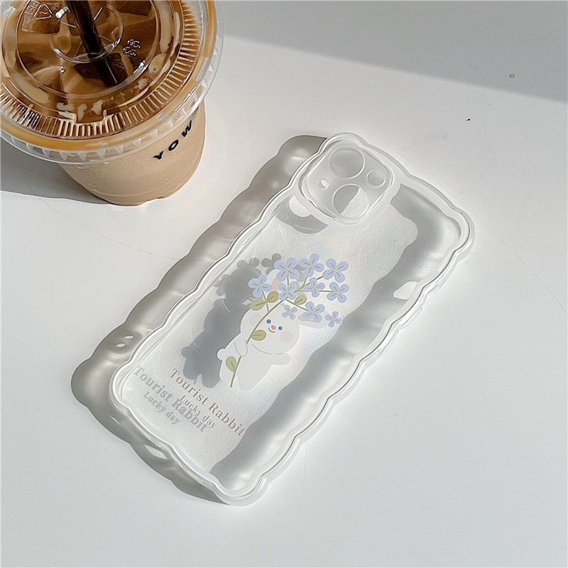 Ốp lưng IPhone  trong lượn sóng thỏ hoa 6/6s/6plus/6splus/7/7plus/8/8plus/xs/11/12/13/14/pro/max/plus/promax TLS16