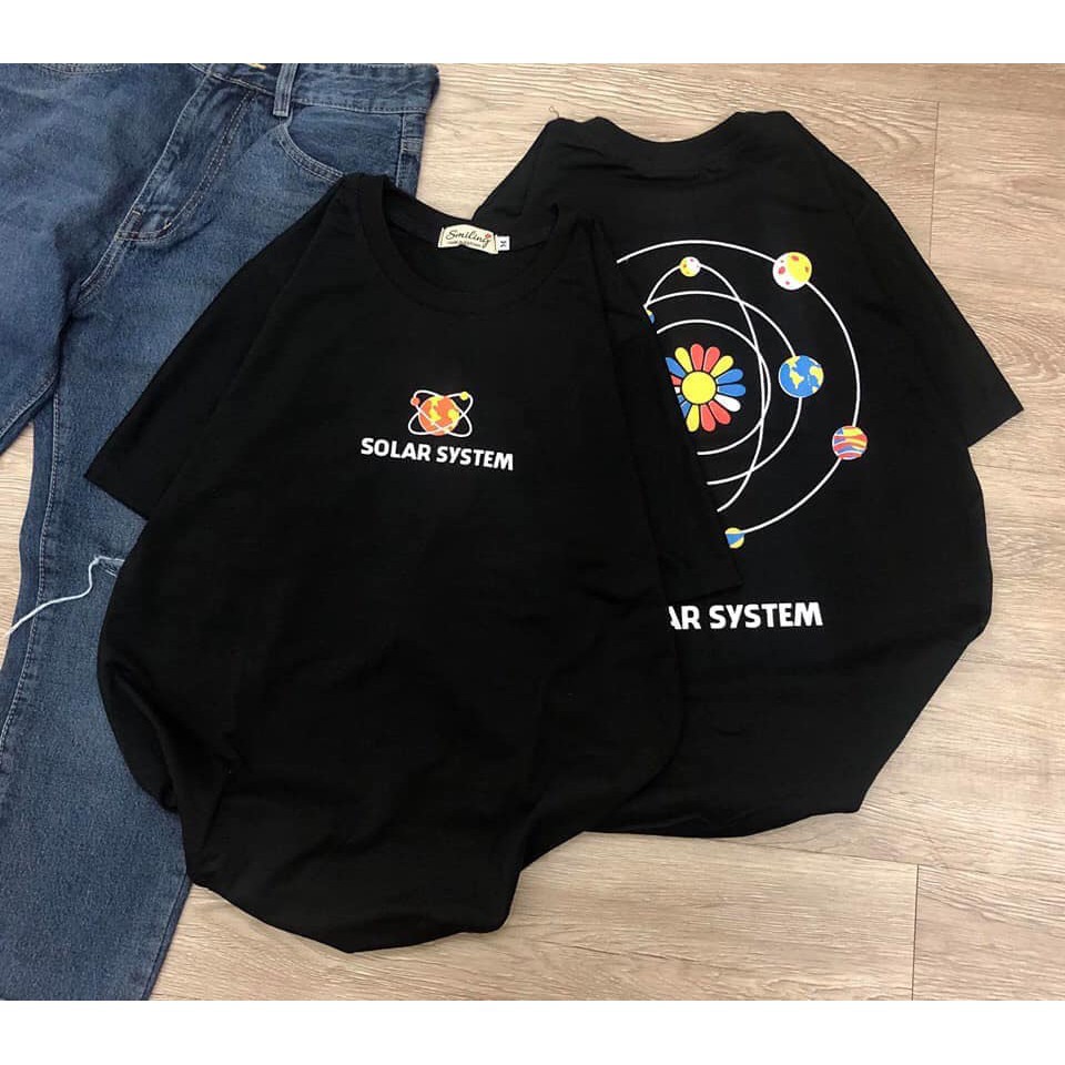 KHẨU TRANG CHỐNG BỤI MÀU ĐEN DÙNG CHO Áo thun Unisex tay lỡ hệ mặt trời SOLAR SYSTEM couple nam nữ