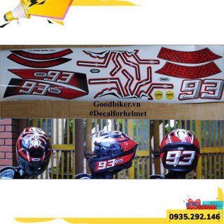 (HÀNG SIÊU ĐỘC LẠ) Tem Fullface Shoei 93