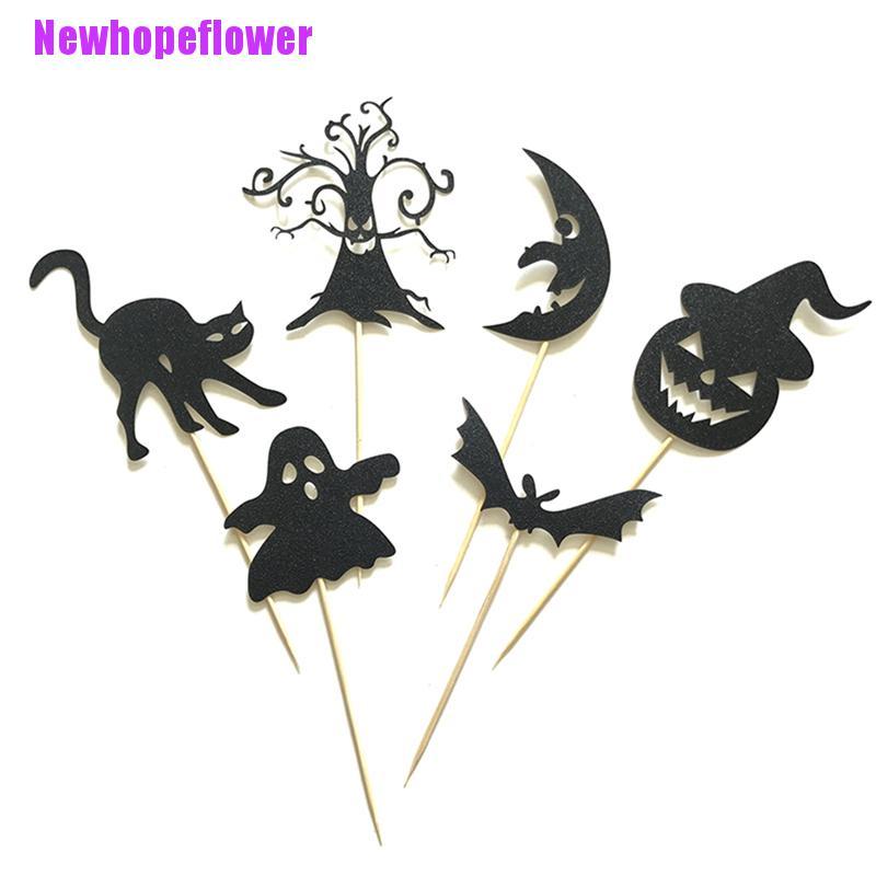 Set 6 Que Cắm Trang Trí Bánh Kem Chủ Đề Halloween