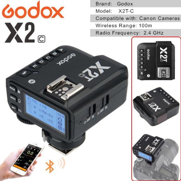 Cục phát Trigger Godox X2T-C for Canon điều khiển đèn flash trong Studio pro
