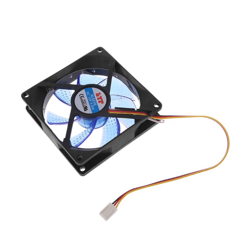 LED Light 3 pin 90mm PC Desktop Computer Case Cooling Cooler Fan Low Noise 9025