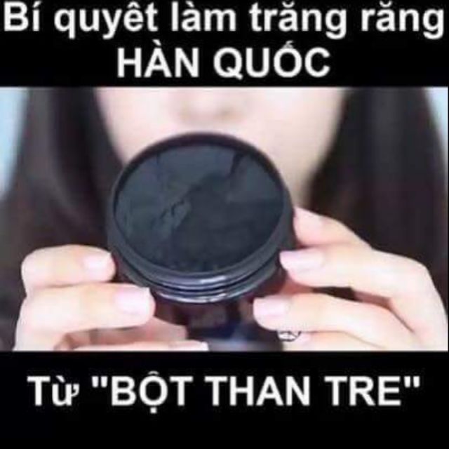 Bột than tre trắng răng