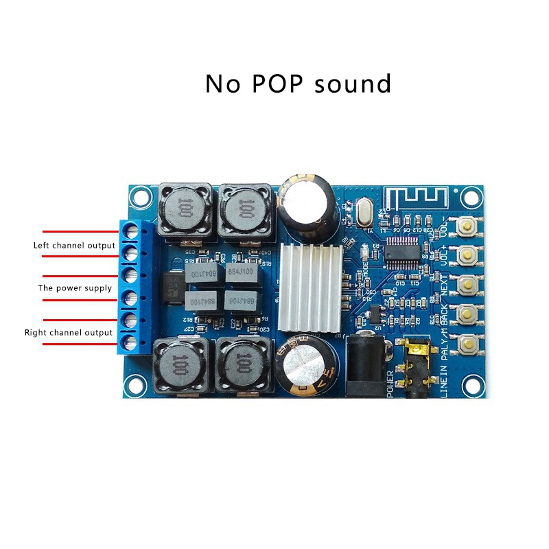 Bluetooth Digital Power Amplifier Board Stereo Dual Channel 50W+50W Audio Amplifier Board with Shell