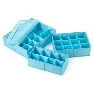 HỘP ĐỰNG ĐỒ LÓT 16 NGĂN - 2 LỚP CÓ NẮP ĐẬY