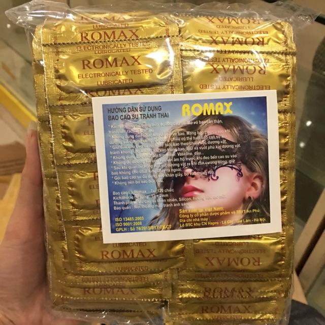Bao cao su Romax gai ( bịch 120 chiếc )