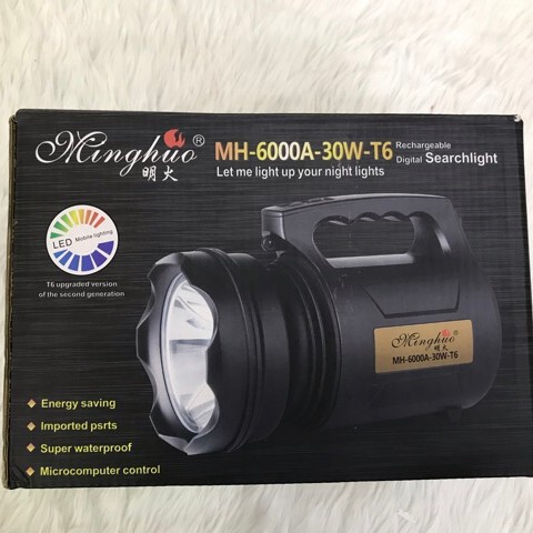[NẶNG 2KG] Đèn pin siêu sáng hãng minghuo T6 loại to và sáng trắng MÃ mh-6000 nồi đồng cối đá pin cực trâu
