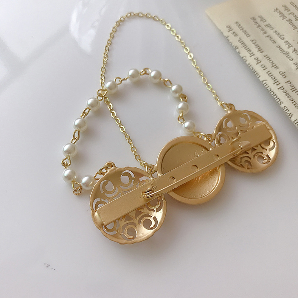 Ghim Cài Áo Kim Loại Đính Ngọc Trai Giả Thời Trang Cho Nữ