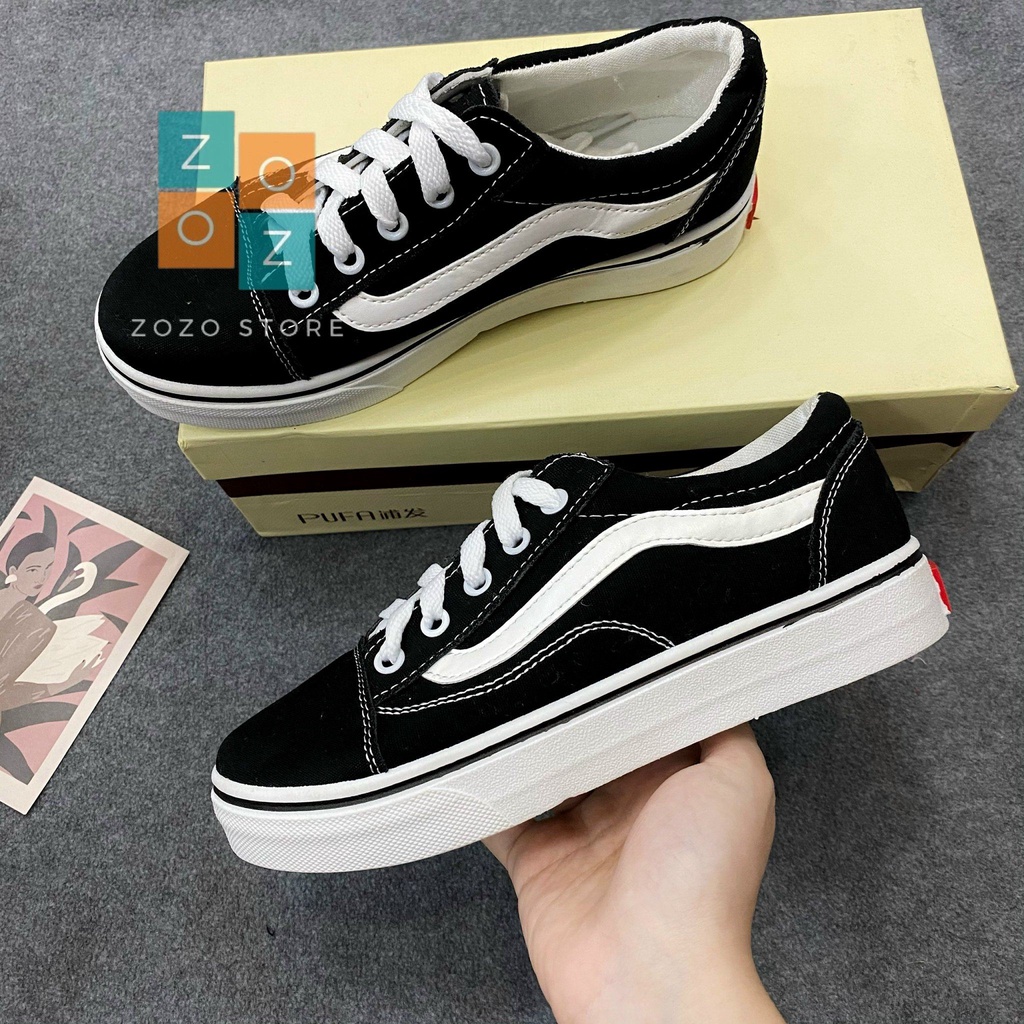 Giày vans VAULT OLD SKOOL đen trắng giày thể thao nam nữ 2021 có ảnh thật