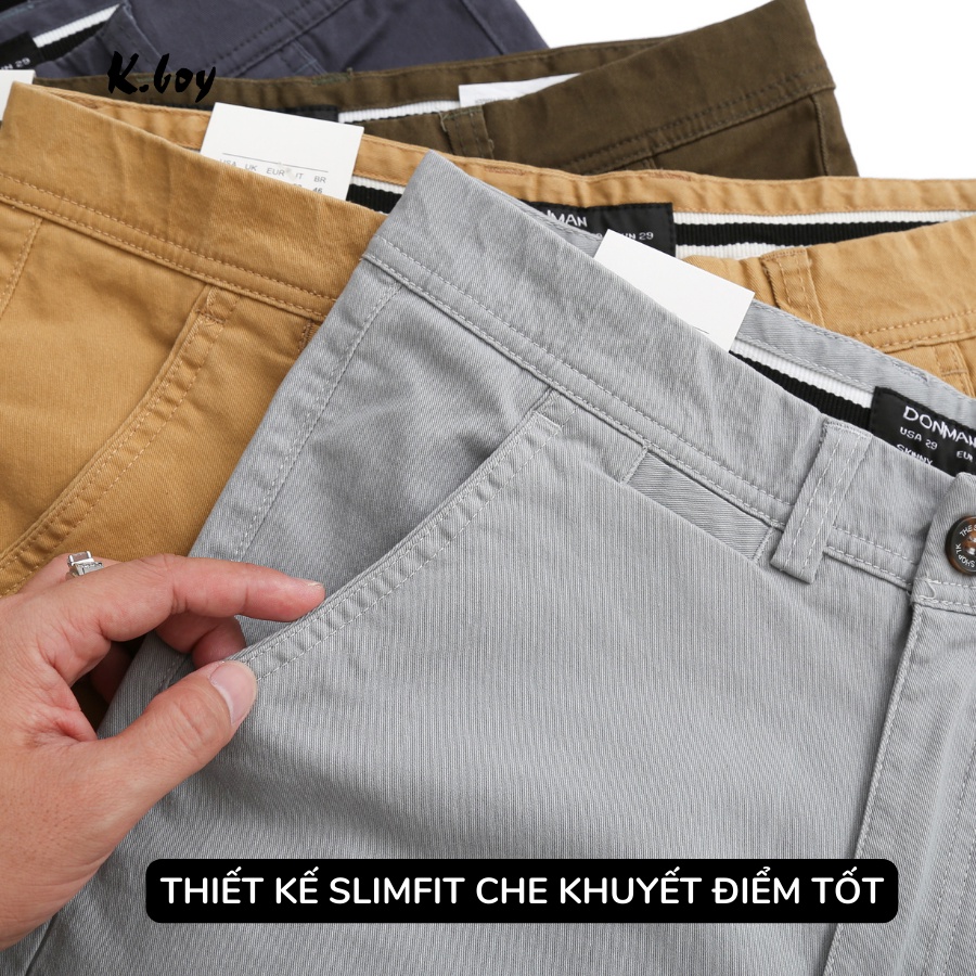 Quần short kaki nam cao cấp xịn KBOY phiên bản nâng cấp VẢI DÀY DẶN,chất kaki thun co giãn slim fit -Q12