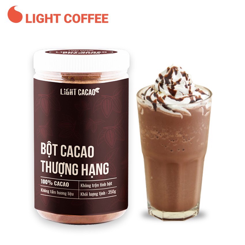 [Giao Hoả Tốc HCM] Bột Cacao Thượng Hạng Light Coffee Hộp 350g_Giúp Cơ Thể có cảm giác No lúc Keto Cùng Đừong Ăn Kiêng