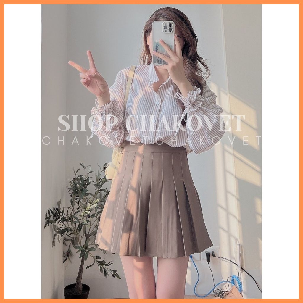 Áo sơ mi nữ cổ tàu form rộng A8128 dáng babydoll dài tay style hàn quốc Mix được nhiều đồ phù hợp mặc đi làm đi học | BigBuy360 - bigbuy360.vn