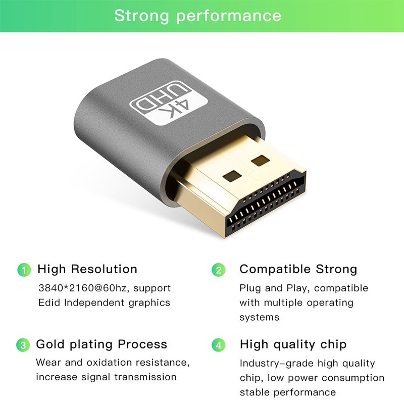 Đầu cắm chuyển đổi cho Ghost DDC EDID màn hình ảo HDMI CSF | BigBuy360 - bigbuy360.vn