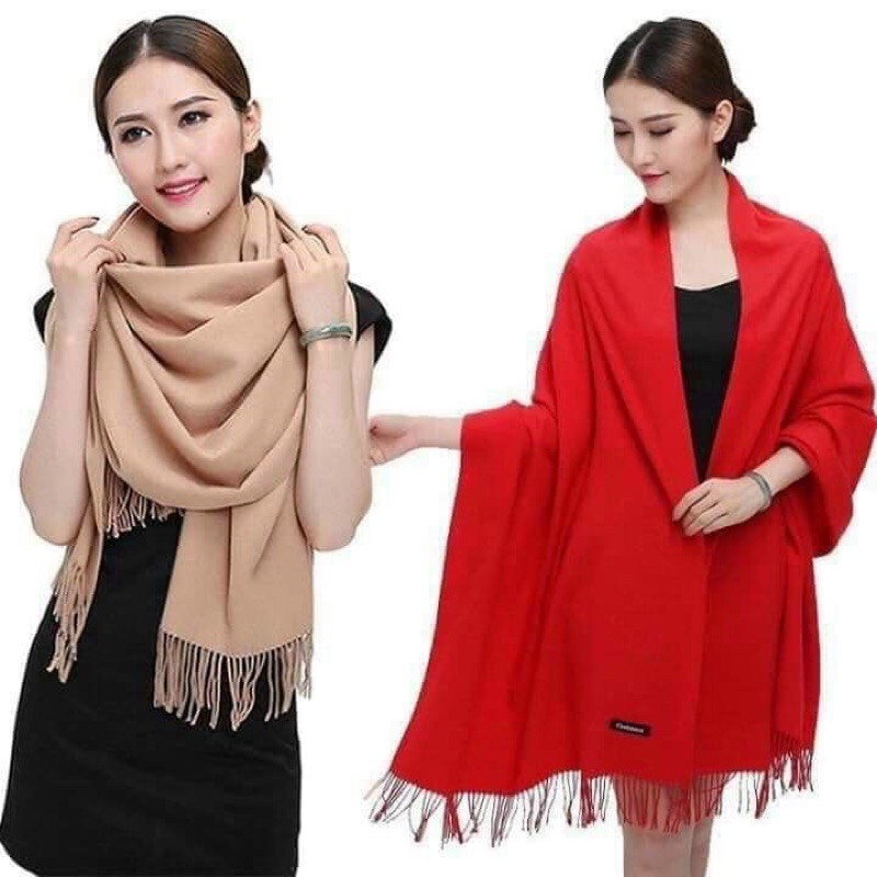 KHĂN QUÀNG CỔ CASHMERE MÀU TRƠN CỰC MỊN ĐẸP