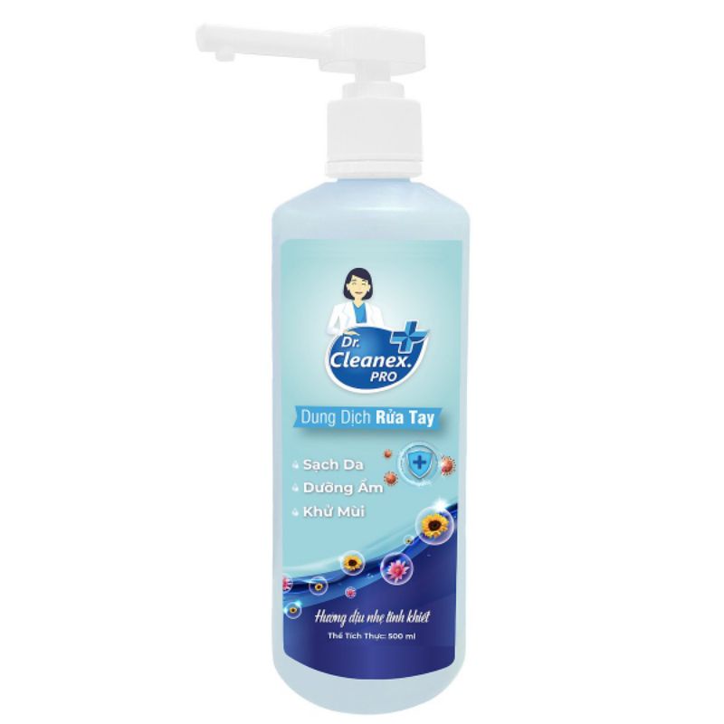 Nước rửa tay khô sạch khuẩn Dr Clean Pro chai 500ml | BigBuy360 - bigbuy360.vn