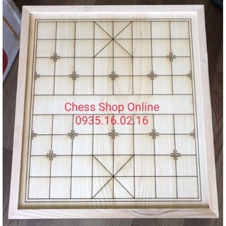 (SIÊU SALE) Bàn cờ tướng gỗ tần bì nguyên tấm có viền