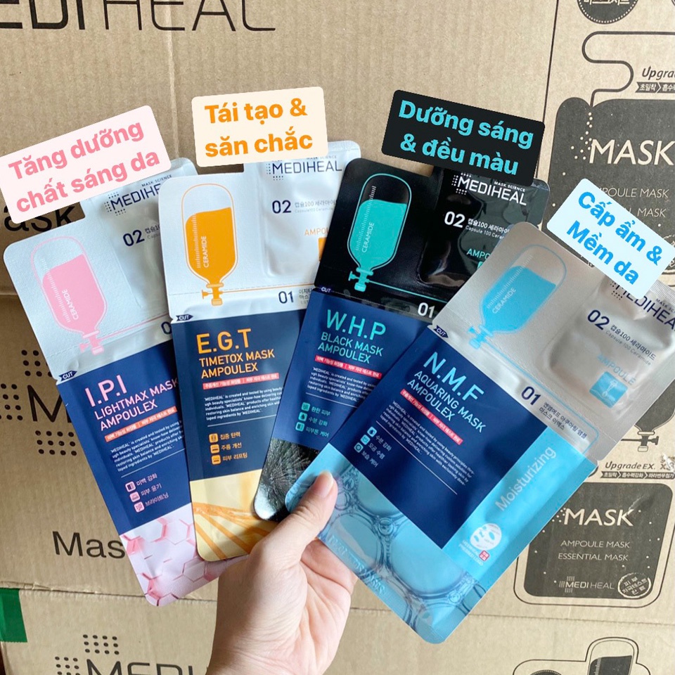 Mặt nạ Mediheal Essential Mask, mặt nạ dưỡng da 2 bước Hàn Quốc cấp ẩm phục hồi da