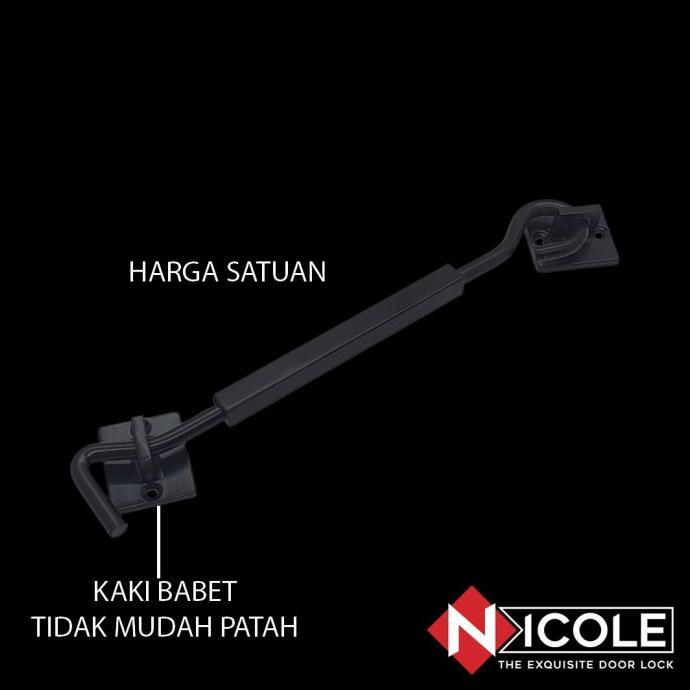 Bộ Khóa Cửa Sổ Màu Đen Bằng Sắt Hình Vuông/Tròn