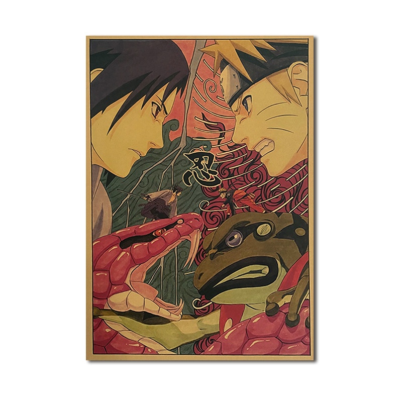 Tranh Giấy Kraft Treo Tường Trang Trí Hình Naruto 102 Xr A2014