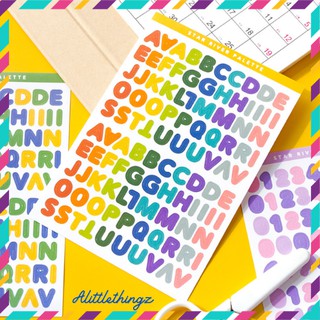 Sticker nhãn dán chữ cái Star River Palette - ALT160