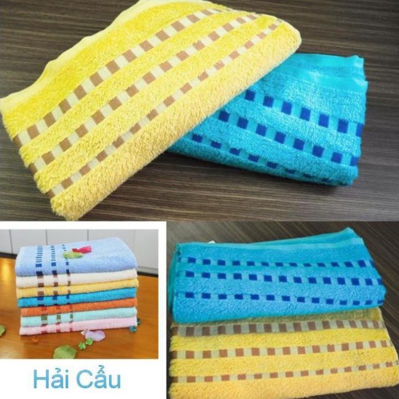 Khăn tắm lớn, khăn lông 3 sọc cao cấp Hải Cẩu 100% cotton ( 1m, 1m2, 1m4)