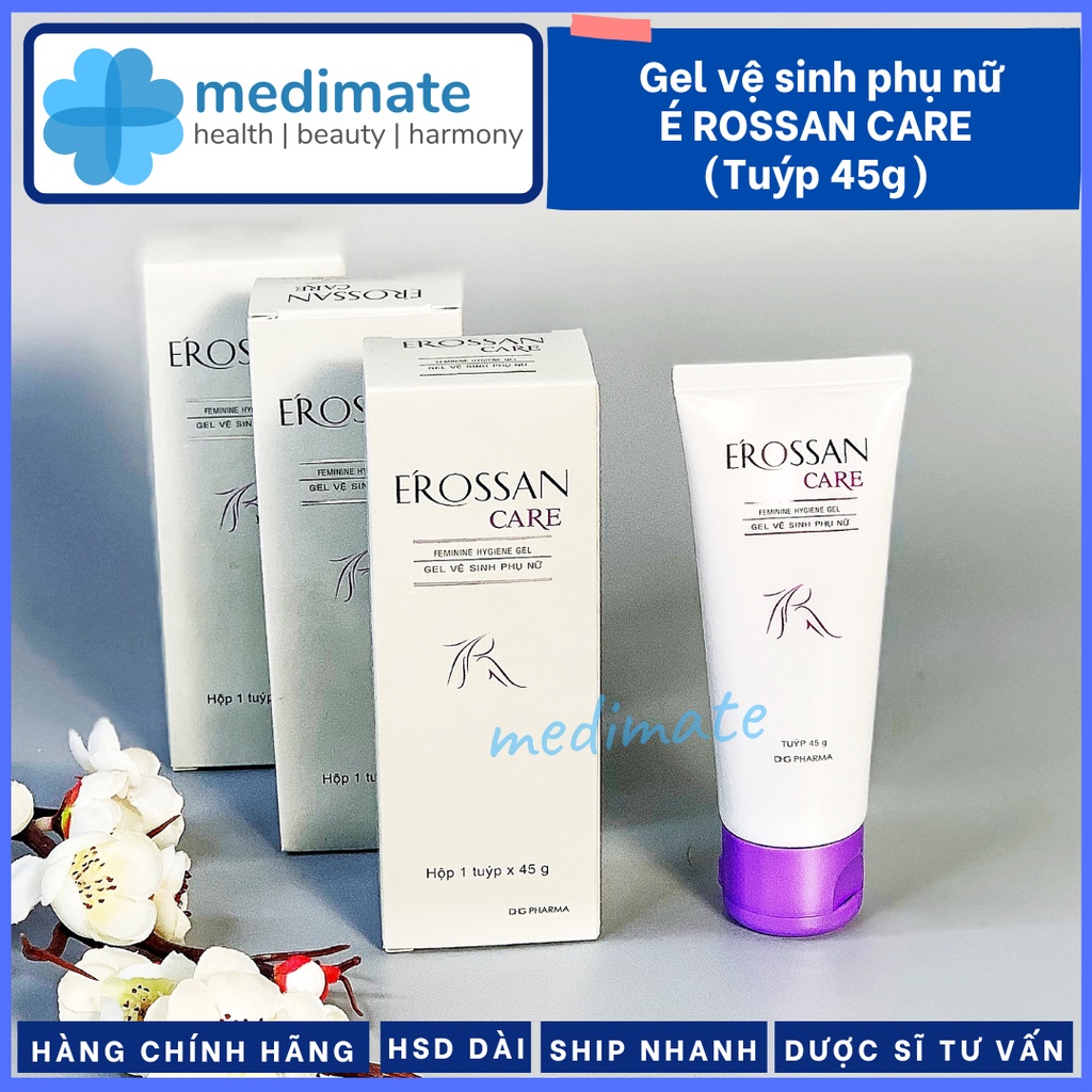 Dung dịch vệ sinh phụ nữ dạng gel ÉROSSAN Care tiện lợi, dễ sử dụng (Tuýp 45g)