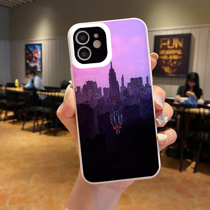 Ốp lưng Iphone Spider Man and City Ốp iphone MAVEL vuông 6/6plus/7/7plus/8plus/x/xs max/11 pro/11 promax/12/13/pro/max