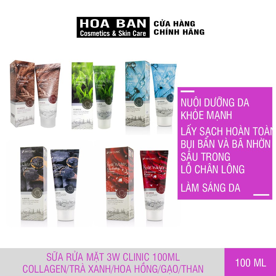 Sữa rửa mặt 3W Clinic 100ml - HB0247