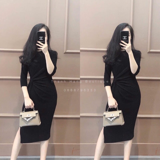 Váy nhũ soắn eo