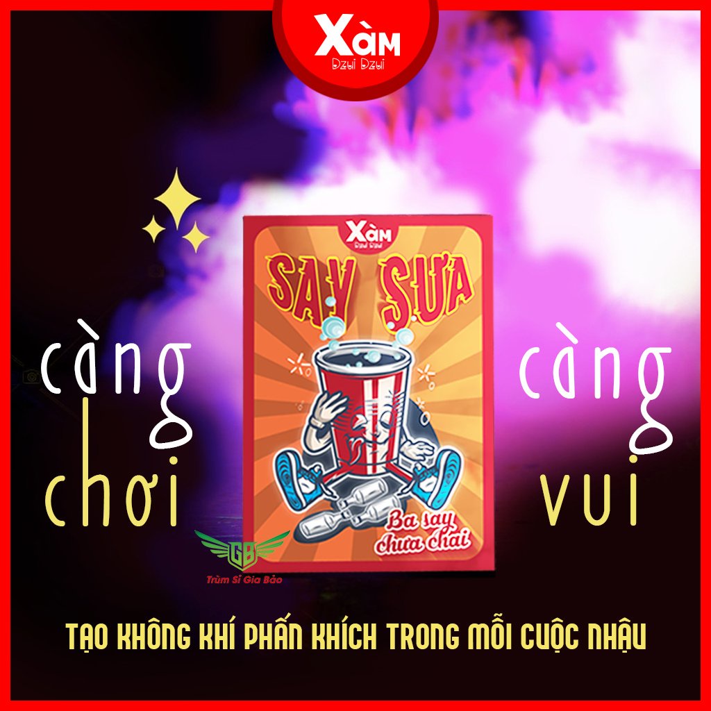 Bộ bài drinking game XÀM phiên bản SAY SƯA , bộ bài ăn nhậu uống 68 lá hot trend