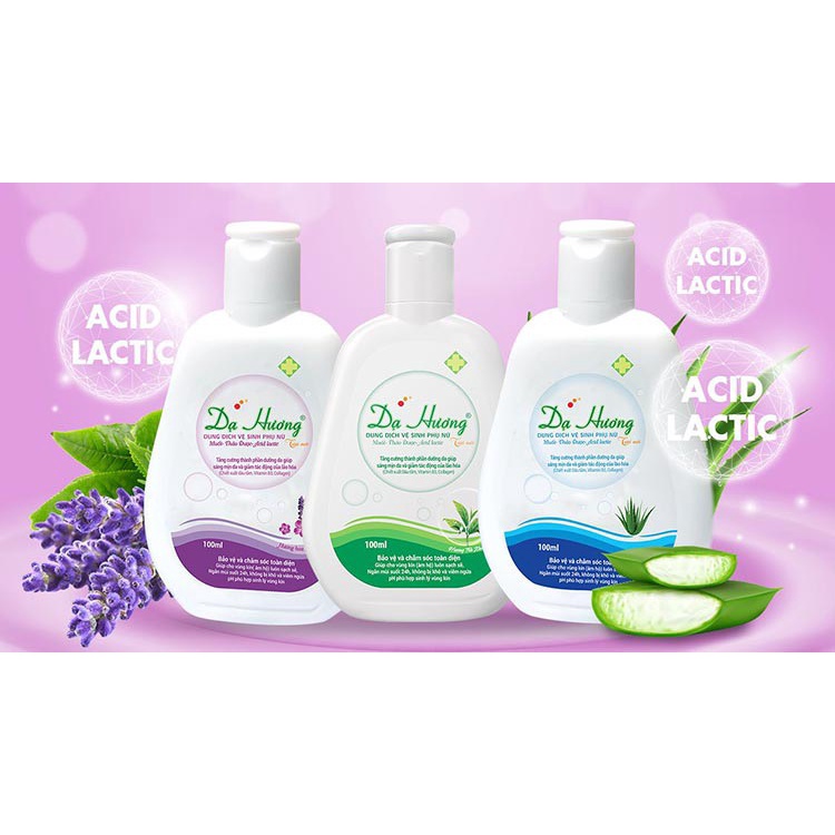 ! ! Dung dịch vệ sinh phụ nữ Dạ Hương Nha đam, Lavender, Trà xanh