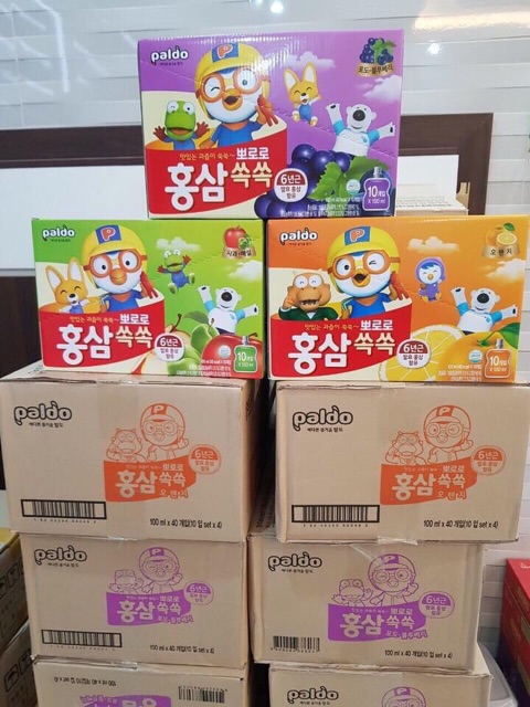 [Mã 156FMCGSALE hoàn 8% đơn 500K] Nước Hồng Sâm Trái Cây Pororo Đủ Vị Cho Bé 100ml (loại có tem) | BigBuy360 - bigbuy360.vn