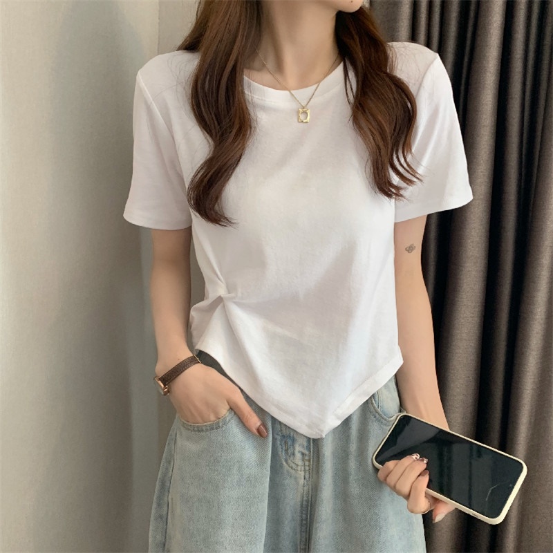NRVP Áo Thun Cổ Tròn Tay Ngắn Thời Trang Mùa Hè Phong Cách Hàn Quốc Cho Nữ 2022