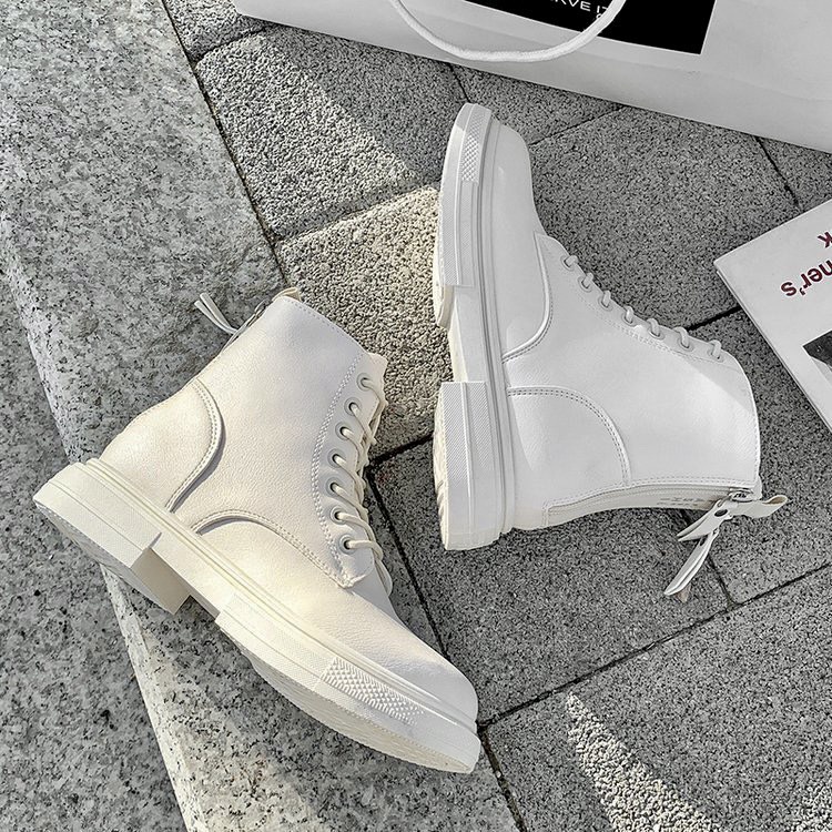 Bốt cổ lửng hai khoá kéo sau gót, chất da mềm G47 | BigBuy360 - bigbuy360.vn