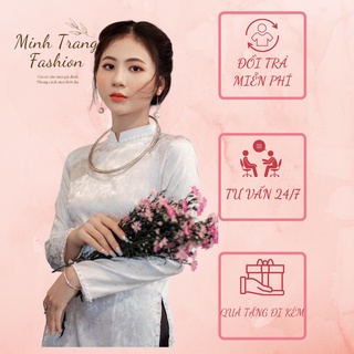 Áo dài gấm tơ kiểu cổ_áo dài chụp ảnh xưa_AD638