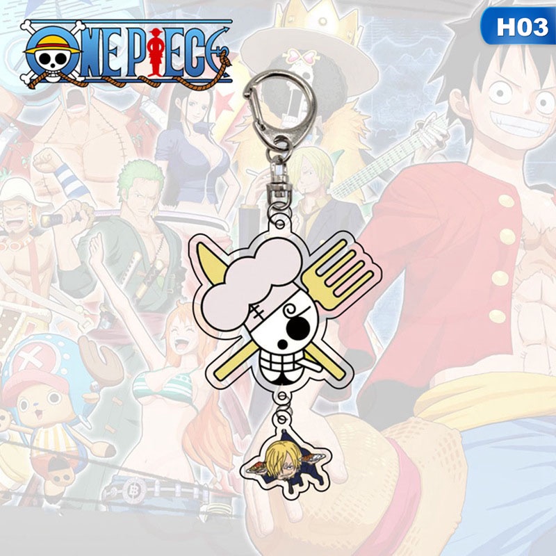 Móc Khóa Nhựa Acrylic Trong Suốt Hình Anime One Piece