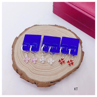 Bông tai trẻ em treo hoa bạc ta