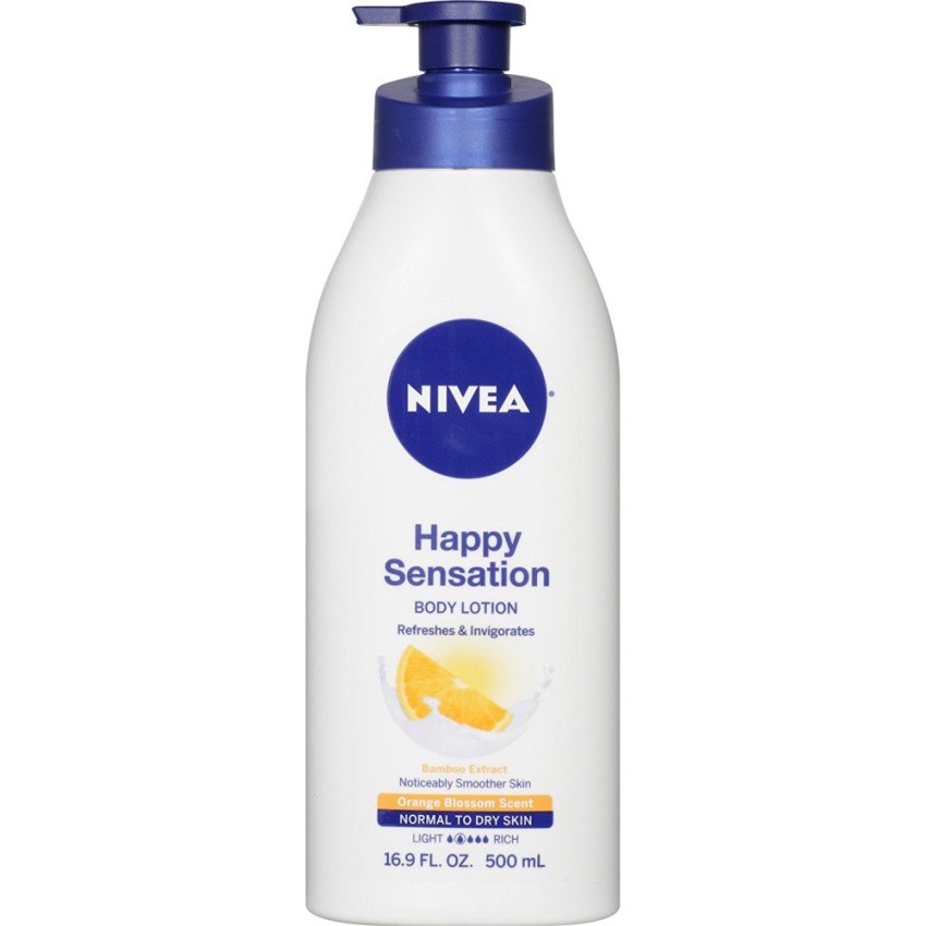 Dưỡng thể mùi cam NIVEA Happy Sensation Body Lotion 500ml (Mỹ)