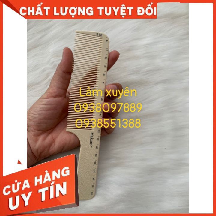 Lược cắt tóc nam bản to ⚡FREESHIP⚡ lược cắt bản mỏng cao cấp, dẽo, kháng hóa chất, chịu nhiệt, bám tóc, cắt tông đơ tốt