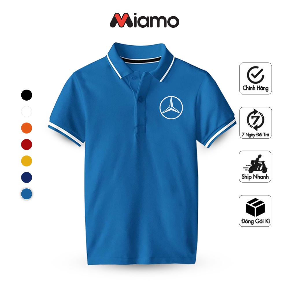 Áo thun polo unisex Miamo Mec hãng xe basic phom ôm thoải mái, vải ko nhăn xù dành cho nam nữ M11
