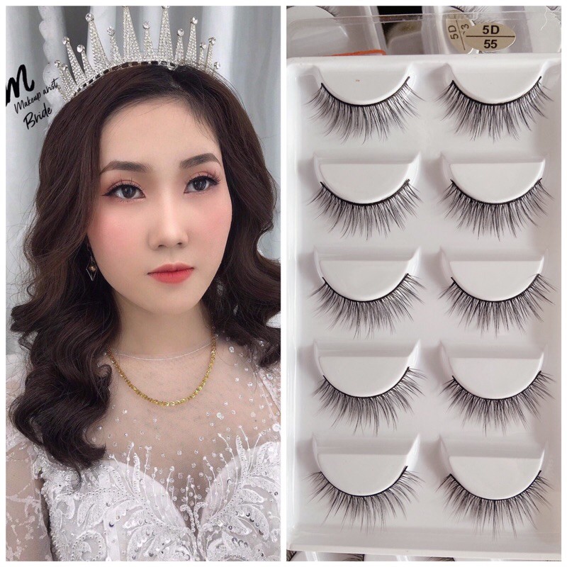 Lông Mi Giả 5D55 Makeup Cô Dâu Xinh