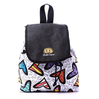 XẢ KHO - CHỈ 50K Balo canvas hoạt tiết độc đáo in chữ Bobbi Sigma
