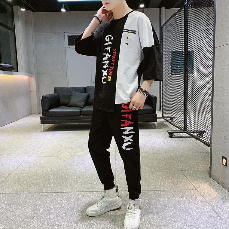 Bộ Quần Áo Thun Nam Tay Ngắn Quần Dài GiFanXu Sành Điệu  SET NAM 9000026CC B | BigBuy360 - bigbuy360.vn