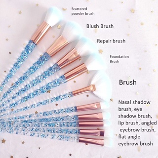 Set of 10 High Quality Professional Makeup Brushes