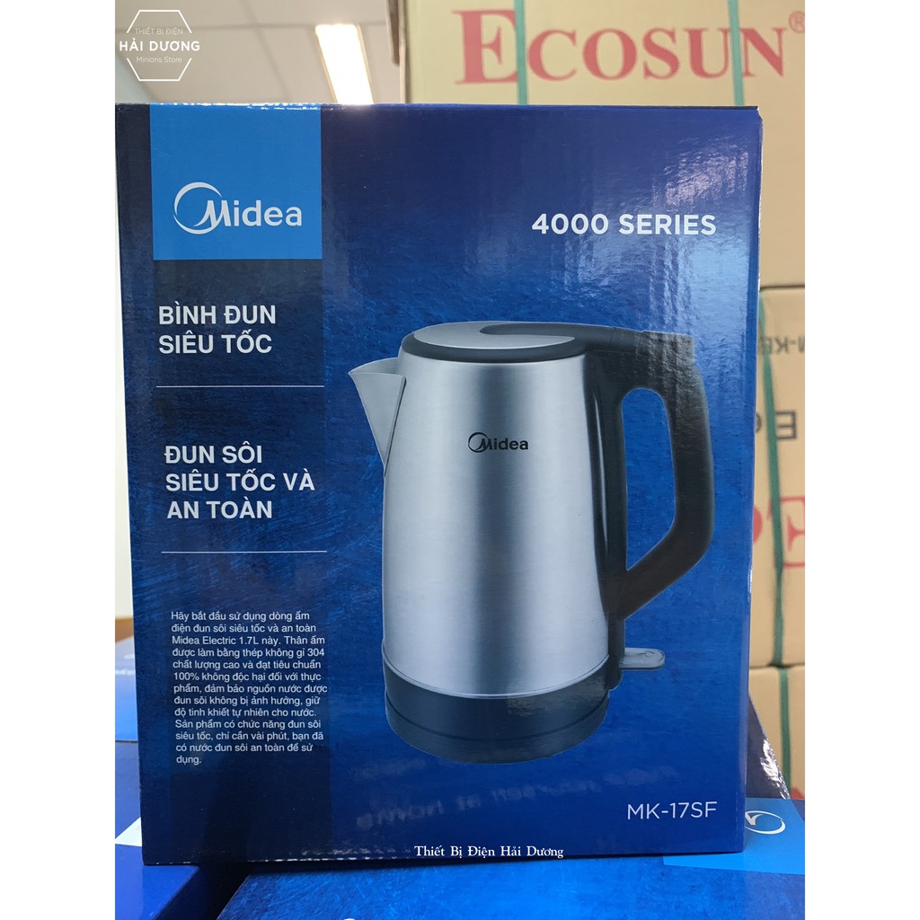 Bình Đun Siêu Tốc Midea MK-17SF (1.7 Lít) - Công suất 1500w - Tự động ngắt khi nước sôi - Bảo hành 1 năm