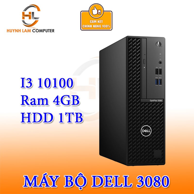 Máy tính để bàn Dell OptiPlex 3080 SFF intel core i3 10100 4GB Ram,1TB HDD,DVDRW FPT Phân Phối