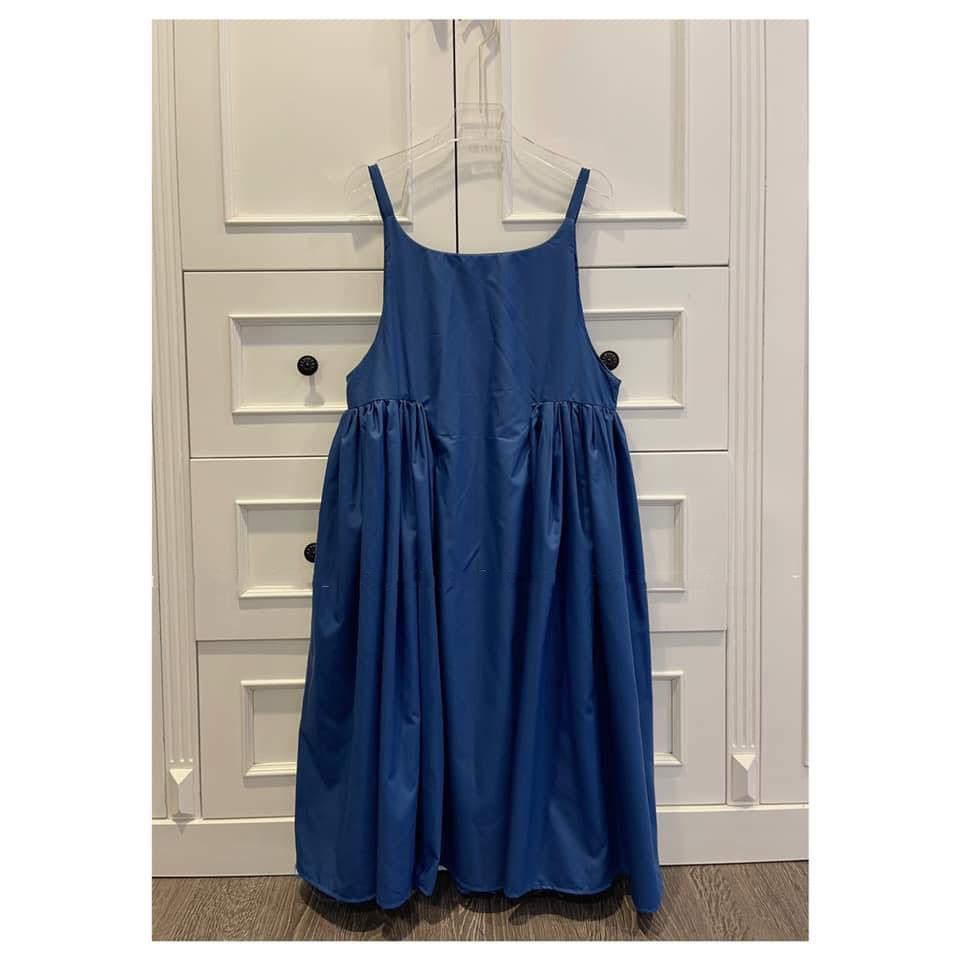 VÁY 2 DÂY MAXI XOÈ XANH THAN CHO NỮ | BigBuy360 - bigbuy360.vn