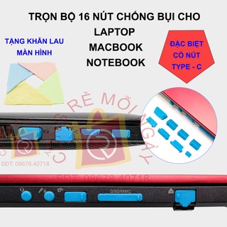 Bộ Nút Chống Bụi Silicon Cho Laptop, Macbook (16 Nút) có nút Type C