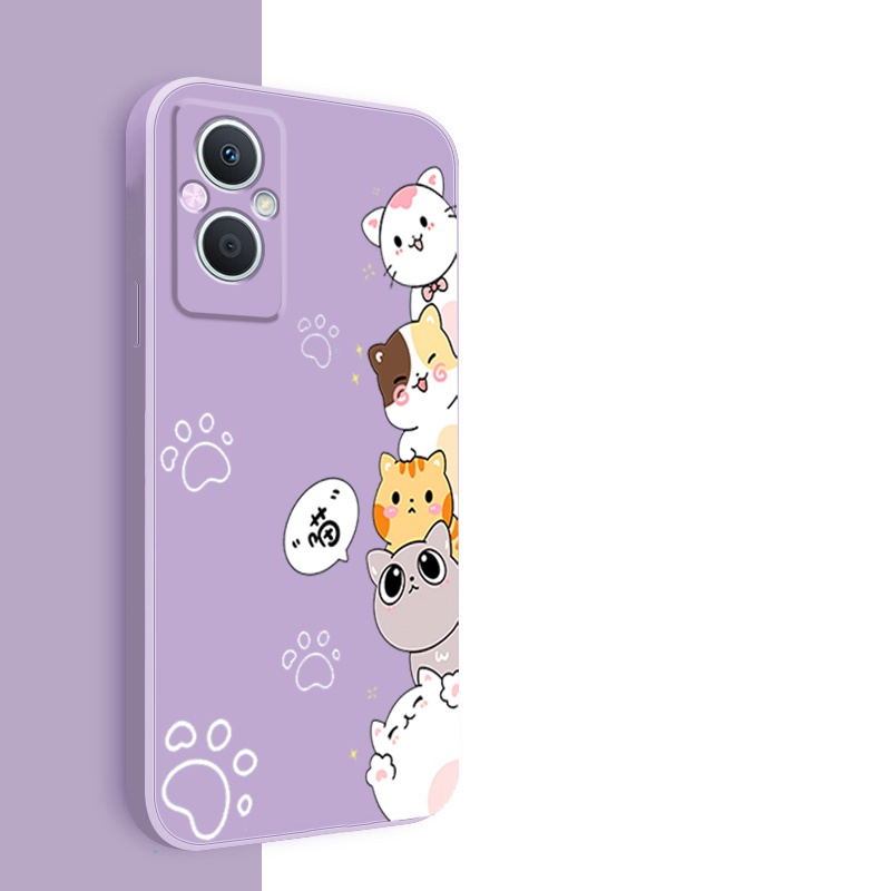 Ốp lưng OPPO RENO 7Z 5g RENO 7 Z 5g Reno7 Z 5g Ốp Điện Thoại Silicon Mềm Mịn Bảo Vệ Cho OPPO RENO 7Z 5g RENO 7 Z 5g Reno7 Z 5g DZMM01 viền vuông cute